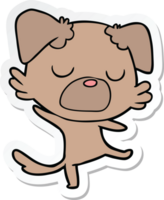 sticker of a cartoon dog png