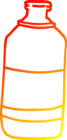 warm gradient line drawing of a cartoon water bottle png