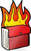 cartoon burning business files png