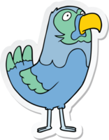 sticker van een cartoonpapegaai png