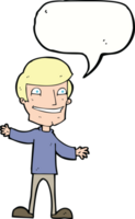 cartoon grinning man with speech bubble png