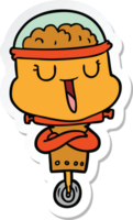 sticker of a happy cartoon robot png