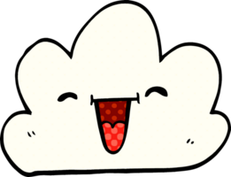 cartoon doodle ausdrucksstarke wetterwolke png