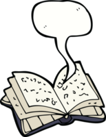 cartoon open book with speech bubble png