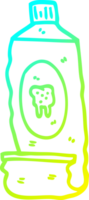 cold gradient line drawing of a cartoon toothpaste png
