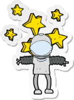 sticker of a cartoon space man png