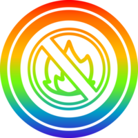no flames circular icon with rainbow gradient finish png