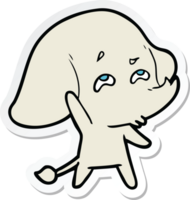 sticker van een cartoonolifant die zich herinnert png