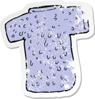 retro distressed sticker of a cartoon woolly tee png