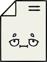 cute cartoon of a sheet of paper png