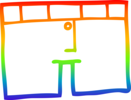 arco iris degradado línea dibujo de un dibujos animados ropa interior png