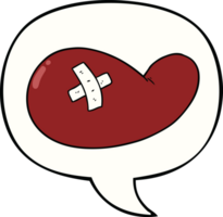 cartoon injured gall bladder with speech bubble png