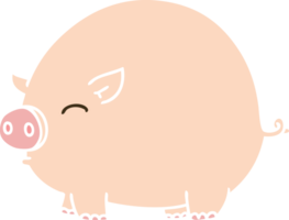 hand drawn quirky cartoon pig png