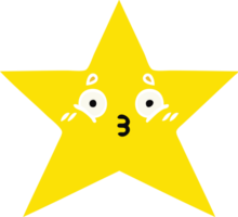 plano color retro dibujos animados de un oro estrella png