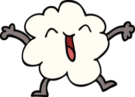 cartoon doodle expressive weather cloud png