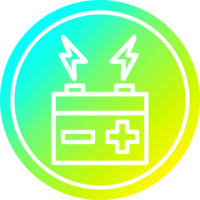 batería circular icono con frio degradado terminar png