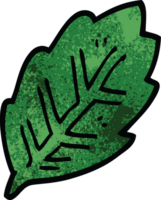 hoja de árbol de garabato de dibujos animados png