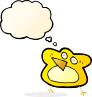 funny cartoon robin with thought bubble png