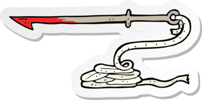 sticker of a cartoon harpoon png