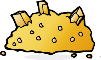 cartoon pile of gold png