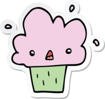 sticker of a cartoon cupcake png