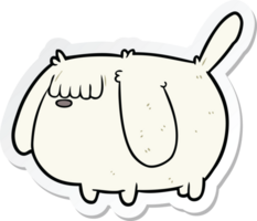 pegatina de un divertido perro de dibujos animados png