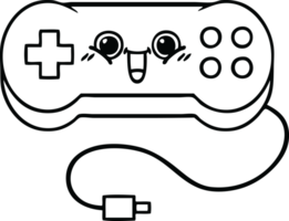 linje teckning tecknad serie av en spel kontrollant png
