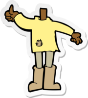 sticker van een cartoonlichaam png