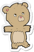 adesivo de um ursinho fofo de desenho animado png