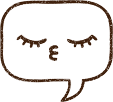 Speech Bubble Charcoal Drawing png