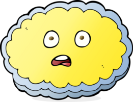 shocked cartoon cloud face png