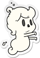 sticker cartoon illustration of a kawaii cute ghost png