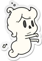 sticker tekenfilm illustratie van een kawaii schattig geest png