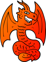 Gradient Illustration Karikatur Drachen png