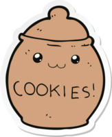 sticker of a cartoon cookie jar png