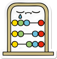 sticker of a cute cartoon abacus png