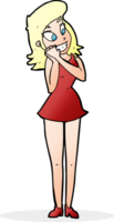 cartoon excited woman png