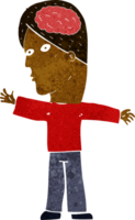 homem de desenho animado com cérebro png