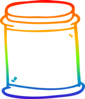 rainbow gradient line drawing of a cartoon vitamin pots png