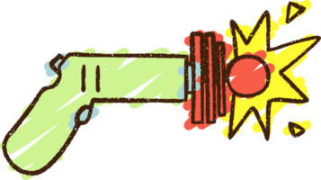 dibujo de tiza de pistola de rayos png