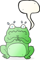 hand drawn speech bubble cartoon funny frog png