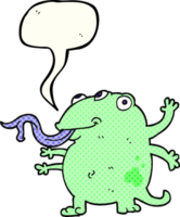 hand drawn comic book speech bubble cartoon alien png