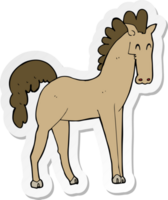 adesivo di un cavallo cartone animato png