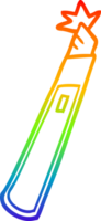 rainbow gradient line drawing of a cartoon craft knife png