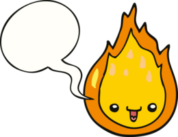 cartoon flame with speech bubble png