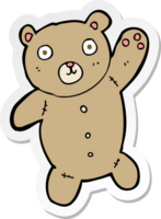 sticker of a cartoon cute teddy bear png