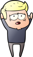 cartoon tired man png