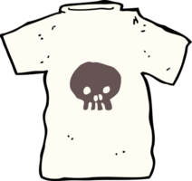 camiseta de calavera de dibujos animados png