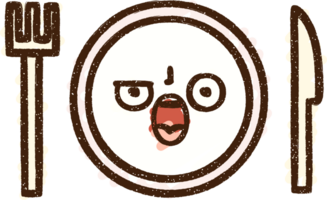 set da pranzo disegno a gesso png