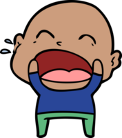 cartoon shouting bald man png